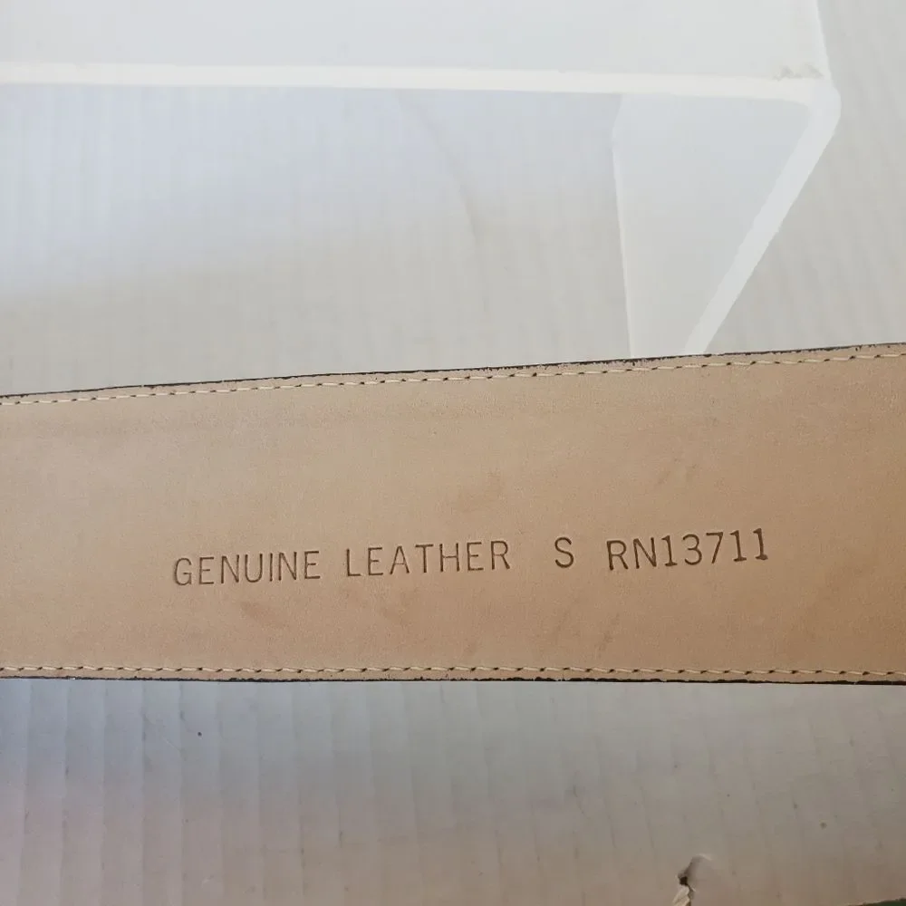 Black Suede “Door Knocker” style Belt with Gold Buckle NWT